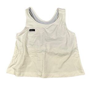 Vtg Sub 4 USA Womens X-Large XL White Running Sports Bra Cropped Tank Made in US